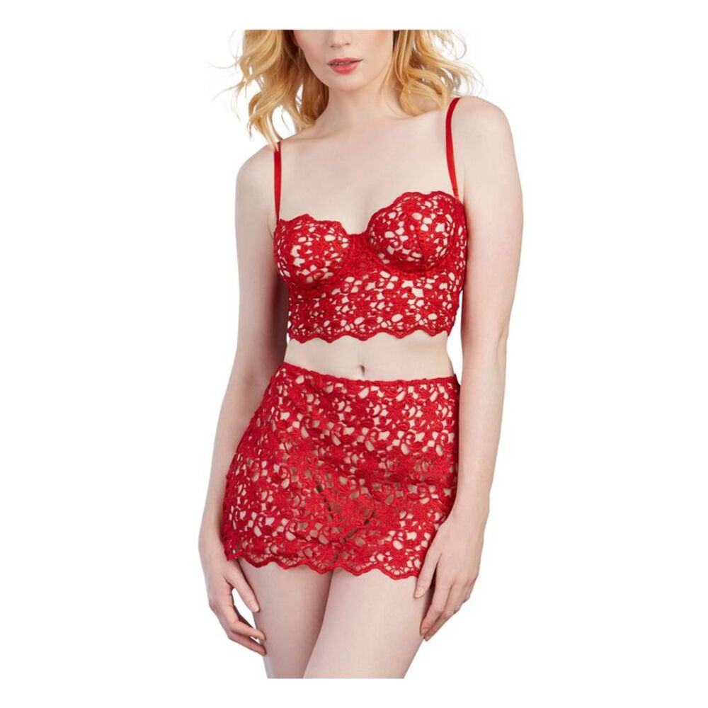 DREAM GIRL Intimates Red Skirt Romantic S